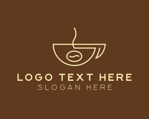 Simple Coffee Bean Cup logo