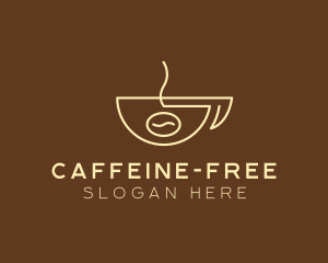 Simple Coffee Bean Cup logo design