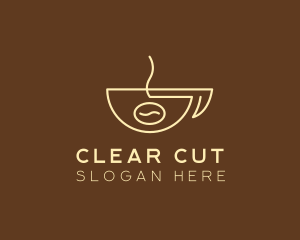 Simple Coffee Bean Cup logo design