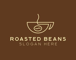 Simple Coffee Bean Cup logo design