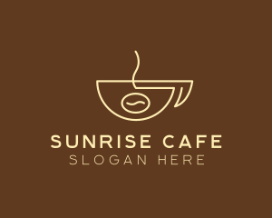 Simple Coffee Bean Cup logo design