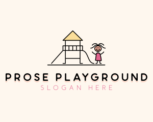 Girl Playground Daycare logo design