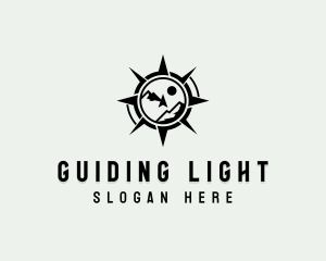 Mountain Compass Navigation logo design