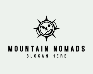 Mountain Compass Navigation logo design