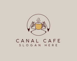 Hot Coffee Cafe logo design