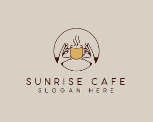 Hot Coffee Cafe logo design