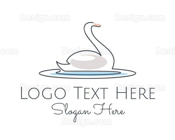 Swan Lake Outline Logo