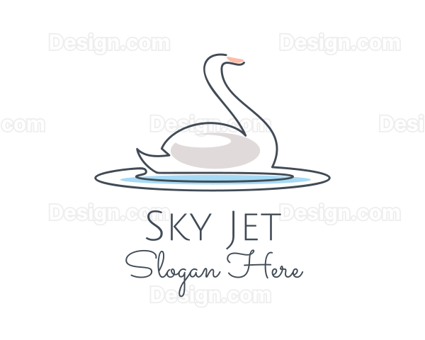 Swan Lake Outline Logo