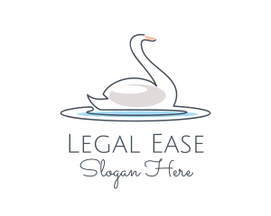 Swan Lake Outline  Logo
