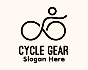 Monoline Simple Biker logo
