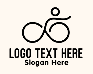 Cycling - Monoline Simple Biker logo design