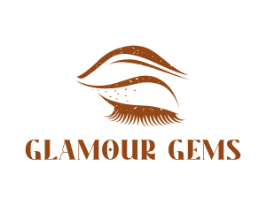 Vintage Eyelashes Eyebrows logo design