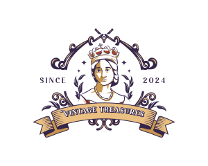 Vintage Queen Empress logo design