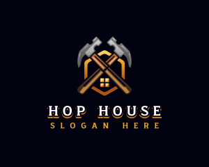 Hammer House Contractor logo design