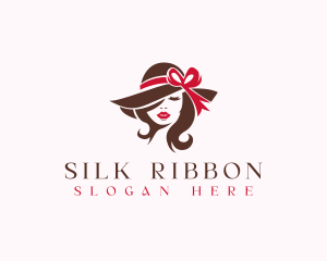 Lady Ribbon Hat logo design