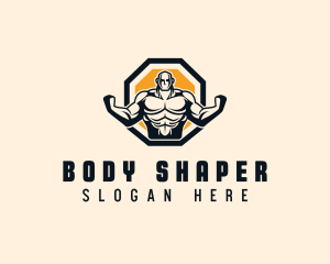 Bodybuilder Fitness Workout logo design