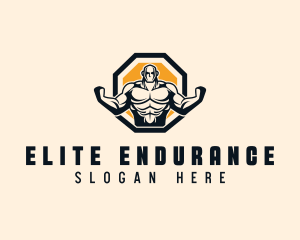 Bodybuilder Fitness Workout logo design