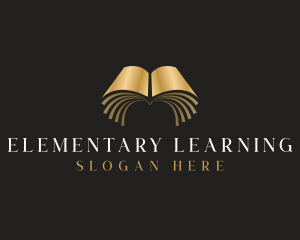 Book Learning Library  logo design