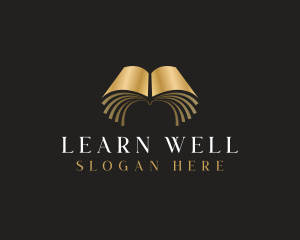 Book Learning Library  logo design