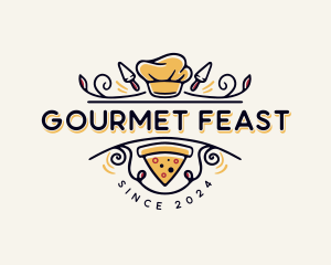 Gourmet Pizza Restaurant logo design