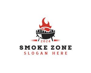 BBQ Grill Steak logo design