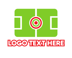 Shooter - Soccer Field Target logo design