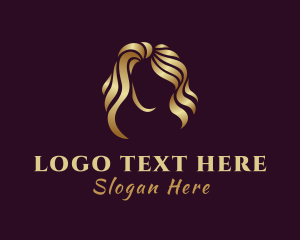 Woman Golden Hair logo