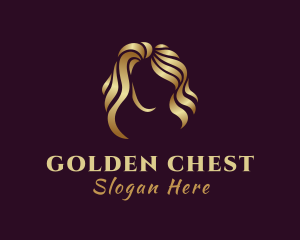 Woman Golden Hair logo design