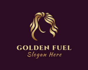 Woman Golden Hair logo design