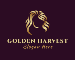 Woman Golden Hair logo design