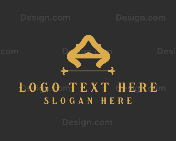 Gold Elegant Letter A Logo