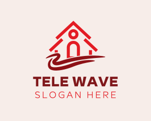 Red House Wave logo design