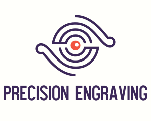 Monoline Spiral Eye Monitoring logo design