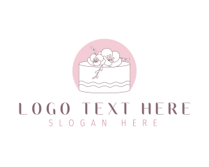 Floral Cake Dessert Logo