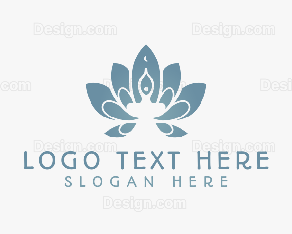 Blue Lotus Moon Meditation Logo