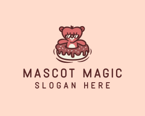 Bear Donut Snack logo design