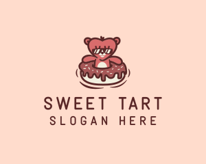 Bear Donut Snack logo design