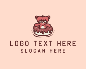 Snack - Bear Donut Snack logo design