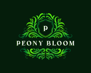 Floral Garden Crest logo design