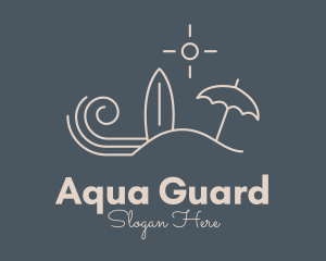 Beach Island Surf Resort logo design