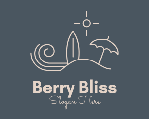 Beach Island Surf Resort logo design