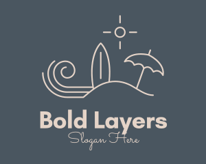 Beach Island Surf Resort logo design