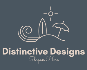 Beach Island Surf Resort logo design