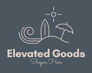 Beach Island Surf Resort logo design