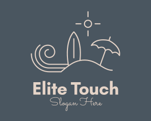 Beach Island Surf Resort logo design