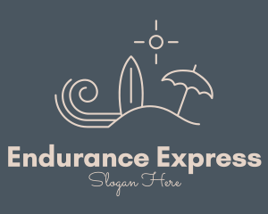 Beach Island Surf Resort logo design