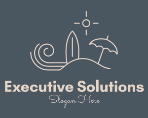 Beach Island Surf Resort logo design