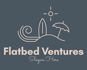 Beach Island Surf Resort logo design