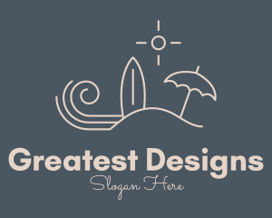 Beach Island Surf Resort logo design