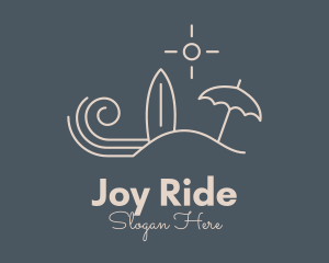 Beach Island Surf Resort logo design